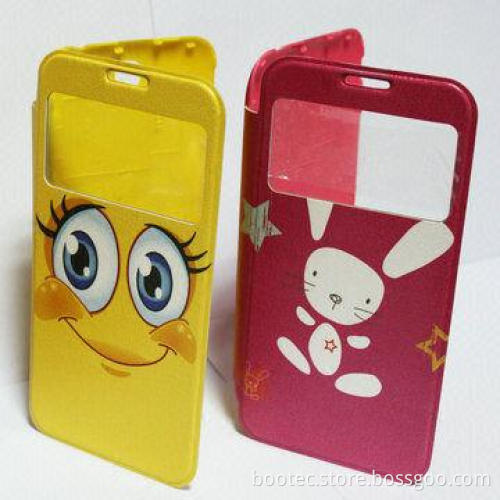 Specially Design Cartoon PU Leather Case for Samsung Note 2, OEM and ODM Orders Welcomed